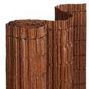 No Drilling Natural Privacy Fence Screen, Brown, 4×10 FT | Balcony Privacy Fence for Garden, Patio, Balcony Cladding, Privacy Wind Protection, Weatherproof, UV-Resistant