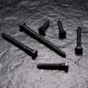 5/16" x 4" Hex Head Lag Screws Bolts 10Pcs 304 Stainless Steel 18-8, Partial Thread, Hexagon Head Wood Screws by Black Oxide by SG TZH