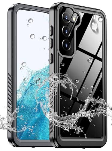 MOZOTER for Samsung Galaxy S22 Plus Case Waterproof,[IPX8 Underwater Case][Full Body Shockproof & Military Dropproof] Clear Sound Quality Built-in Screen Protector for Samsung S22 Plus 6.6 inch-Black