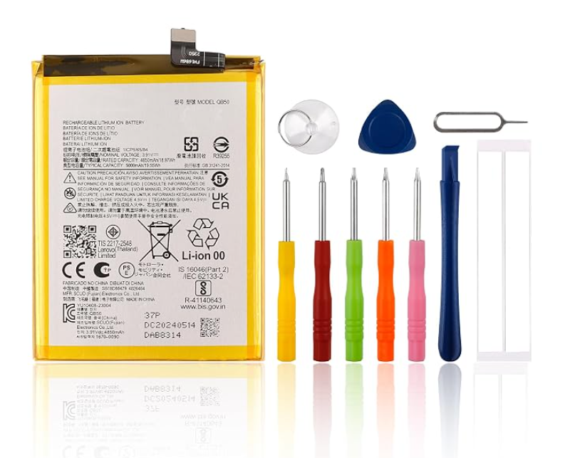 SwarKing Replacement Battery QG50 Compatible with Moto G35 5G/XT2433-5 with Toolkit