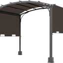 85'' x 208'' Universal Pergola Replacement Cover for Doubleton Steel Pergola L-PG080PST, Waterproof Sunshade Canopy Top for Patio Gazebo, Deck, Porch, Yard, Outdoor Cover Only (Brown)