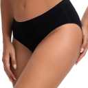 INNERSY Womens Underwear Cotton Seamless Hipster Panties No Show Soft Bikini Briefs 3-Pack (XL)