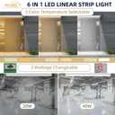 4FT LED Linear Strip Emergency Stairwell Light, 2 Watt/3 CCT Selectable, 20W/40W, 2500lm/5000lm, Battery Backup, 30K/40K/50K, IP20, 0-10V Dimmable 4 Foot Commercial LED Shop Ceiling Light Fixture, ETL, 4FT 5W 625lm EM Output