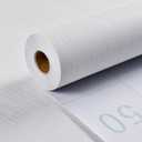 Haimin Grasscloth Textured Wallpaper 24in X 393in Fabric Contact Paper White Wall Paper Linen Peel and Stick Self-Adhesive Thick Vinyl Embossed Film Wallpaper (White)
