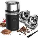 COSORI Electric Coffee Grinders for Spices, Seeds, Herbs, and Coffee Beans, Spice Blender and Espresso Grinder, Wet and Dry Grinder, Included 2 Removable Stainless Steel Bowls, Black