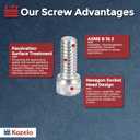 50pcs Socket Head Cap Screws - [1/4"-20 x 1/2"] UNC 304 Stainless Steel Allen Socket Drive for Electrical Motor 3D Printing Fan Engine Replacement Use, Silver