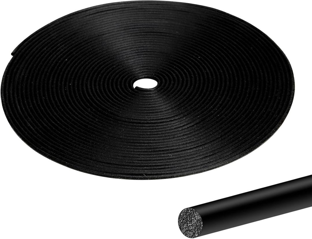 100FT Backer Rod 1/8 inch, Black Rubber Caulk Saver, Concrete Expansion Joint Filler, Weather Strip Seal for Gaps and Joints