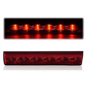PIT66 LED 3rd Third Brake Light, Compatible with Truck Cap Topper Leer Are Century LED Recessed 3rd Brake Light Lamp Red Lens Chrome Housing
