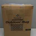 Favoyard Outdoor Rug 8x10 ft Waterproof Reversible Patio Plastic Straw Rugs for Decor Clearance Outside Large RV Camping Area Carpet Mat for Porch Deck Balcony Pool Backyard Picnic Beach Camper Door (Black & Gray)