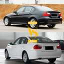KHK E90 Rear Spoiler, Carbon Fiber Pattern Rear Trunk Spoiler Wings, ABS Material M3 Style Rear Spoiler Wing Lid Fits for 2006-2011 BMW E90 3-Series 4 Door Sedan & 2008-2011 for BMW M3 Sedan