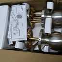 BESTTEN 4 Pack Door Knob with Lock and Key, Keyed Different Entry Door Knob, for Entrance and Front Door, Satin Nickel