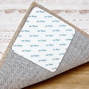 Nakagishi Rug Tape Rug Sticker for Hardwood Floors - 12 PCS Anti Slip Rug Grips Rug Stickers for Wood Floor Carpet Stickers for Area Rugs to Prevent Sliding - White