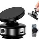 360 Rotatable Car Magnetic Phone Holder,Electric Vacuum Car Mount,Suction Cup Phone Mount Suitable for Flat Surfaces,Compatible with Magsafe iPhone, Silver