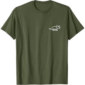 Triceratops for Men Women & Kids | Dinosaur Badge T-Shirt, 2XL