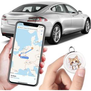 2025 New GPS Tracker for Vehicles  Real-Time Global Coverage Tracking Device for Cars, Kids, and Pets | Long Battery Life, No Monthly Fees & No SIM Card RequiredCat Style