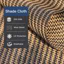 90% Sun Shade Cloth with Grommets 6X8 FT, Outdoor Pergola Shade Cover, Heavy-Duty Mesh Tarp Patio Sun Screen for Lawn Garden Backyard, Mocha