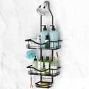 Adjustable Shower Caddy Hanging Rustproof Shower Organizer, Black