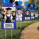 Briwooody 13 Pcs DIY Graduation Yard Sign 2026 Including Kindergarten to 12th Grade Picture Photo Personalized Display 2026 Graduation Party Decorations Supplies for Outdoor Lawn Yard (Blue)