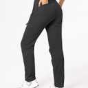 Womens Hiking Pants Quick Dry Tall Insteam 29"/32"/34"/36" Water Resistant Lightweight Cargo Pants with 5 Pockets (Black, M)