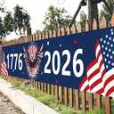 250 Anniversary Flag - 3 Layers Patriotic Flags - 4th of July Decorations Independence Day 250th Anniversary Flag for Indoor Outdoor (H)