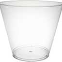 2 x Party Essentials Disposable 9 oz Party Punch Cups | Old Fashioned Tumblers | Cocktail Glasses, 20 Count, Clear, Hard Plastic