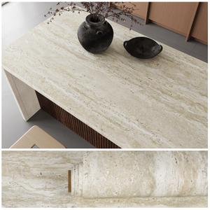 VEELIKE Beige Travertine Marble Contact Paper for Countertops 15.7''x354'' Thick Counter Top Peel and Stick Waterproof Marble Wallpaper Self Adhesive Vinyl Countertop for Kitchen Bathroom Table Desk