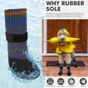 Mihachi Anti Slip Dog Socks, Dog Boots for Hardwood Floors Prevent Licking, Traction Control Waterproof Rubber Sole Paw Protectors for Small Medium Large Dogs, Blue X-Large