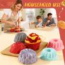 4 x 24 Pcs Mini Silicone Multi-shape Cake molds, 2.75 Inch 6 Shape, Valentines Flower Shape Baking Cups, Non-Stick, Reusable Flexible Baking Mold for Scones, Cakes, Bread, Jello, Muffins and Candies