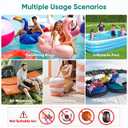 Electric Air Pump for Inflatable Pool Toys - High Power Quick-Fill Air Mattress Inflator Deflator Pump for Pool Float Raft Gymnastics Track Mat, Portable Air Pump 4 Nozzles AC 110-120V (400W)