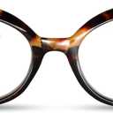 Tortoise Shell Large Horn Rimmed Cat Eye Reading Glasses for Women with Sturdy Frame - Spring Hinges Eyeglasses - Cateye Readers for Women - All Face Fashion Women's Readers - Cheaters Glasses 1.0
