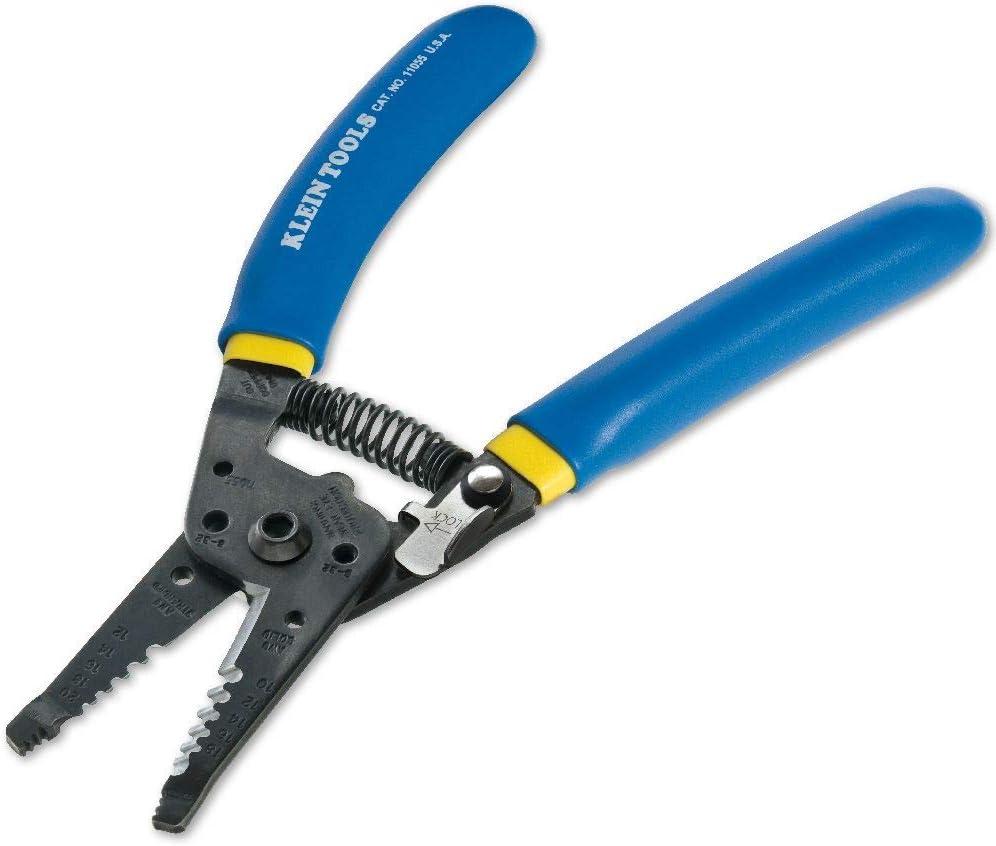 Klein Tools 11055EP Wire Cutter and Stripper, Made in USA, Stranded and Solid Wire Cutter, Cuts Copper