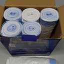 10 Gallon Trash Bags with Drawstring - 120 Count Heavy Duty 1.2 Mil Garbage Bags 38 Liter Unscented White Kitchen Bin Liners for Home & Office