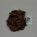 WIGER Messy Hair Bun Clip in Updo Hairpieces for Women Brown Curly Scrunchies Tousled Chignon Synthetic Short Ponytail Hair Extensions