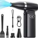 Electric Compressed Air Duster Cordless: 60 MPH High Wind Speed Mini Air Blower for Electronics Portable Computer Cleaner Hand Keyboard Cleaning Powerful Duster for Car, Fans and Other Sences
