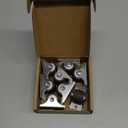 Mini Fixed Caster Wheels 1 Inch Low Profile Small Casters Set of 8, Steel Top Plate Silent TPE Rubber Rigid Caster Wheels for Furniture Rolling Cabinet Sliding Door Trundle Bed Drawers
