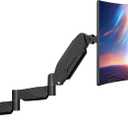 Long Arm Monitor Wall Mount for Max 32 inch Computer Screen, Extra Long Adjustable Single Wall Mount Monitor Arm, Full Motion Vesa Wall Bracket 100x100, Hold up to 17.6lbs, Black
