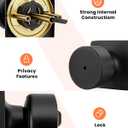 Haidms Black Door Knobs Interior, Privacy Door Knob with Lock for Bedroom Bathroom, Matte Black Interior Door Knobs 8 Pack