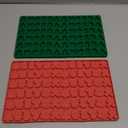 HKNMTT Mini Christmas Candy Molds, Silicone 72 Cavity Chocolate Mold, Tree Santa Snowman Stocking Bell Gingerbread Shape Gummy Making Set, Food Grade for Gifts Cookies Dog Treats