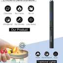 FUKKUDA Electric Arc Candle Lighter with Safety Switch - USB Rechargeable, Windproof & Flameless for Romantic Evenings, Valentine's Day Gift & Stocking Stuffer (Obsidian Black)