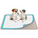 40"x28" Pee Pad Holder for Dogs Lanstics Puppy Pad Holder Silicone Pee Tray for Dog Training Floor Protection Raised Edge Dog Potty Tray, No Pee Pads(Khaki)