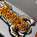 Orange Tibetan Tiger Bath Mat Bathroom Rug Non Slip, Ultra Soft Plush Tufted Cute Bathroom Mat Cool Animal Funky Area Rugs Absorbent Washable Carpet for Bedroom Living Room Dcor, 24x40 Inch