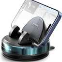 JOYROOM Car Phone Mount, [360 Rotation+Thick Case Friendly] Cell Phone Car Holder with Adjustable Spring Clip, Anti-Slip Silicone Universal Dashboard phone holder for Car for iPhone, Smartphones, GPS
