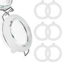 Outus 8 Pieces 3.75 Inches Silicone Jar Gaskets Replacement Silicone Seals Airtight Gasket Sealing Rings for Regular Mouth Canning Jar(White)