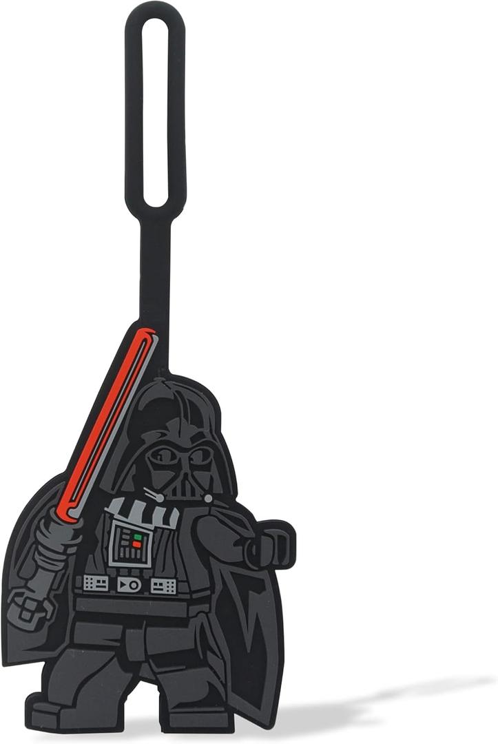 LEGO Star Wars Bag Tag - Darth Vader (52233), Black, Silicone Luggage Tag, Bag Charm, Spring Break