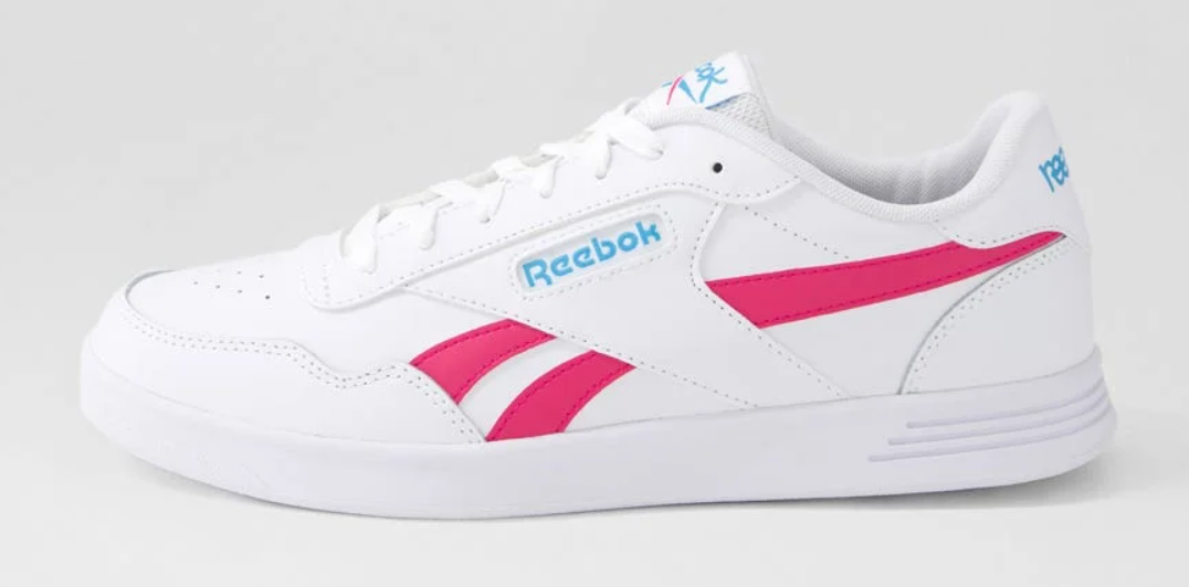 Reebok Court Advance W White Pink Blue Sneakers 8.5