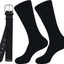 Teen Youth Baseball Socks Boys Teens Softball Socks and Belt Set for Baseball,Soccer.(1 Sock with 1 Belt). (Blue, S)
