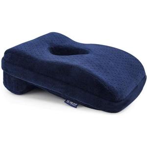BOLLAER Nap Sleeping Pillow Cushion for Office, Memory Foam Slow Rebound Face Down Desk Pillow Cushion Nap Sleeping Pillow, Removable Washable Velvet Cover