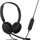 Jabra Evolve 10 Wired Headset with Noise-Cancelling Microphone for PC/Laptop Use, Easy USB-A Setup, TCO Certified, Lightweight Design, Inline Call/Volume Controls for Online Meetings, Black