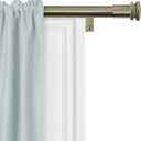 Zenna Home Curtain Rods for Windows 48 to 120 Inches, Adjustable Decorative Drapery Rod, Easy Install Window Curtain Rod, Perfect Leveling, No Measuring, 1-Inch Diameter, Cap Finials, Antique Brass