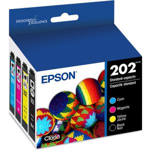 EPSON 202 Claria Ink Standard Capacity Black & Color Cartridge Combo Pack (T202120-BCS) Works with WorkForce WF-2860, Expression XP-5100